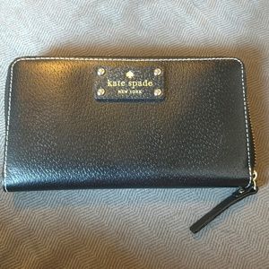 Kate Spade Wellesley Neda Wallet Black w/ Pink